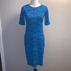 LuLaRoe Blue Julia Dress Size Small
